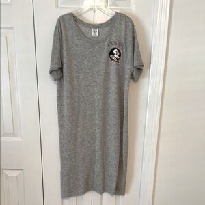 Florida State University T-Shirt Dress, light grey, short sleeves, L